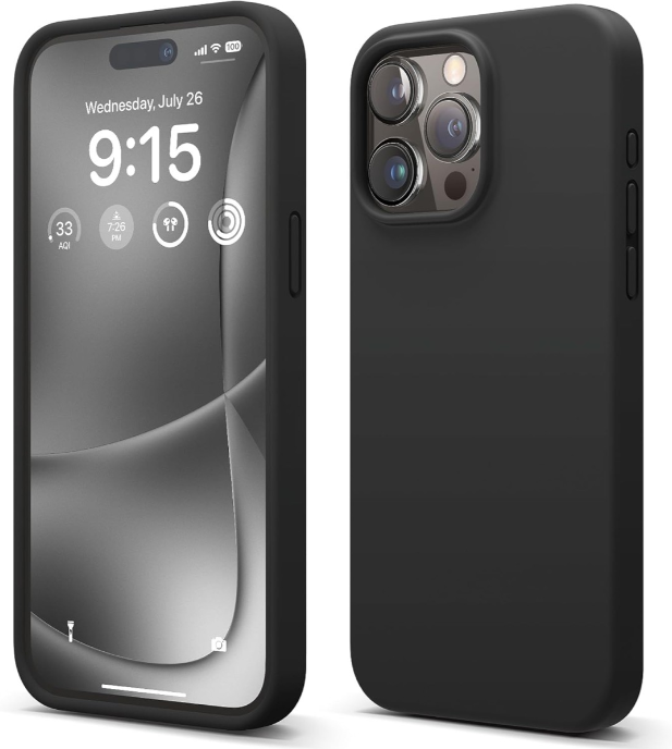  	iPhone 17 - Blister High Quality Silicone Case - Zwart 